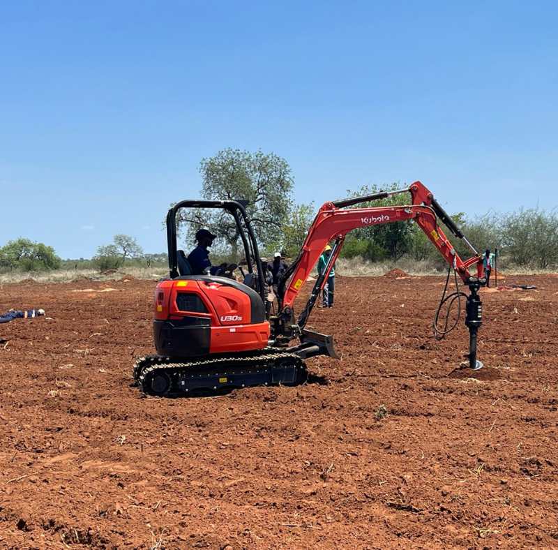 Excavator for construction